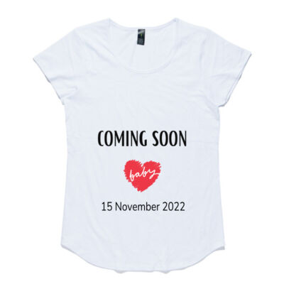Baby Announcement Tee - Coming Soon - Custom Due Date Thumbnail
